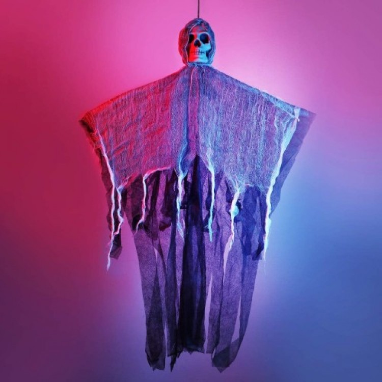 Creepy Skull Ghost Fringed Decor