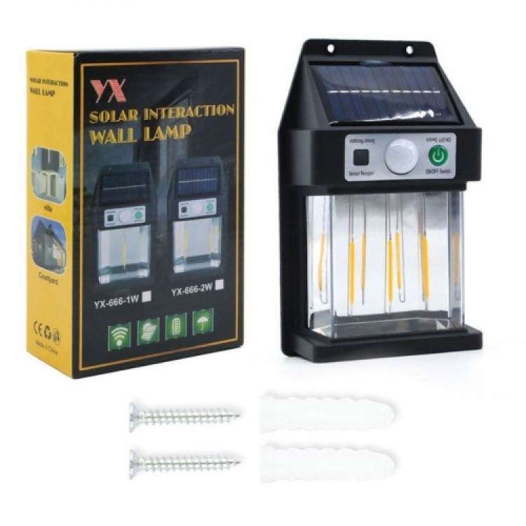 Solar Powered Motion Sensor Wall Lamp