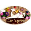 Welcome Handmade Cat Door Decoration