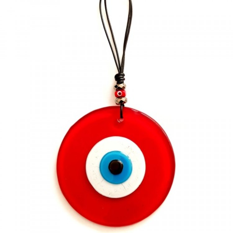Eyes Bead Leather String Design Marvel Red Glass Wall Decoration