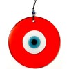 Handmade Orange Wall Decoration with Evil Eye Beads, 16 Centimeters, Gift Item