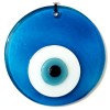 Transparent Turquoise Handmade Evil Eye Beaded Glass Wall Decoration