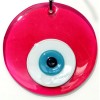 Transparent Pink Handmade Glass Evil Eye Bead Wall Decoration