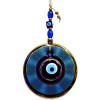 Handmade Wall Decoration with Gold-Plated Evil Eye Bead Embroidery, Giftable Evil Eye
