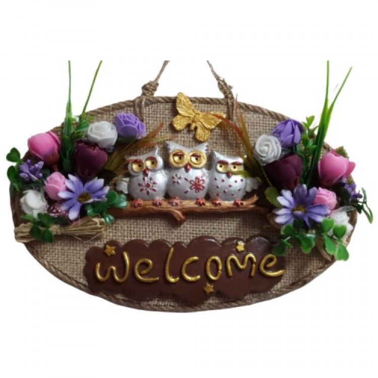 Owl Family Welcome Door Decoration
