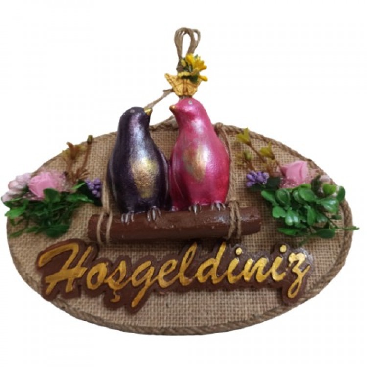 Bird-Designed Welcome Door Decoration