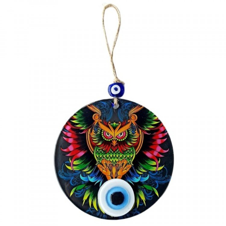 Legendary Owl 15 cm Fused Glass Wall Decoration