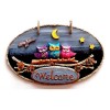 Handmade Door Decoration with Colorful Owl and "Welcome" Written on It