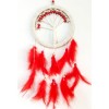 Red Bird Feathered Tree of Life Dream Catcher Wall Decoration