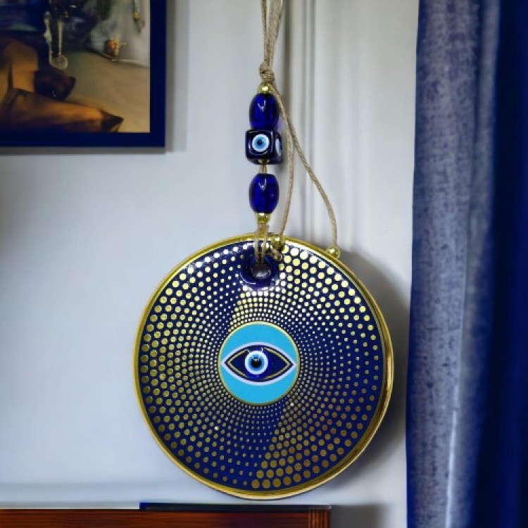 Gilded Nazar Beaded Wall Decoration Eyed Wall Decoration