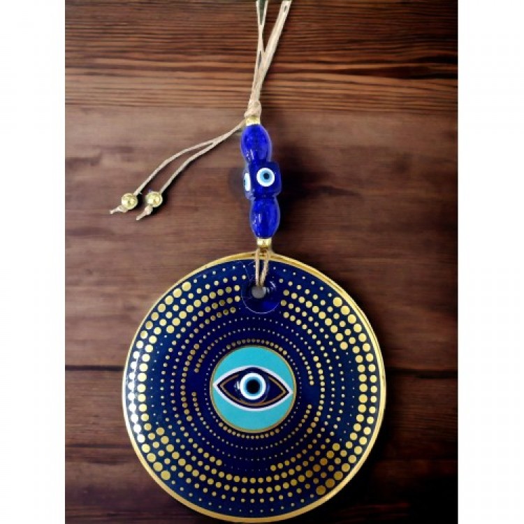 Gold Polka Dot Evil Eye Bead Wall Decoration Gold Polka Dot Evil Eye Bead Wall Decoration