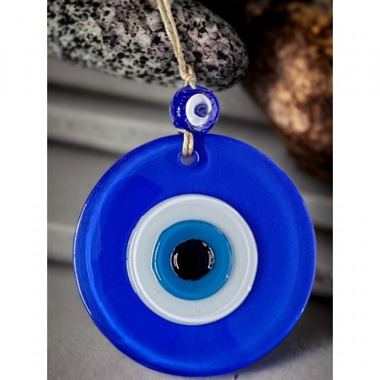 Blue Nazar Beaded Wall Decoration 10 cm Glass Wall Decoration