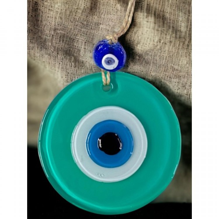 Green Nazar Beaded Wall Decoration 10 cm Glass Wall Decoration Green Nazar Beaded Wall Decoration 10 cm Glass Wall Decoration