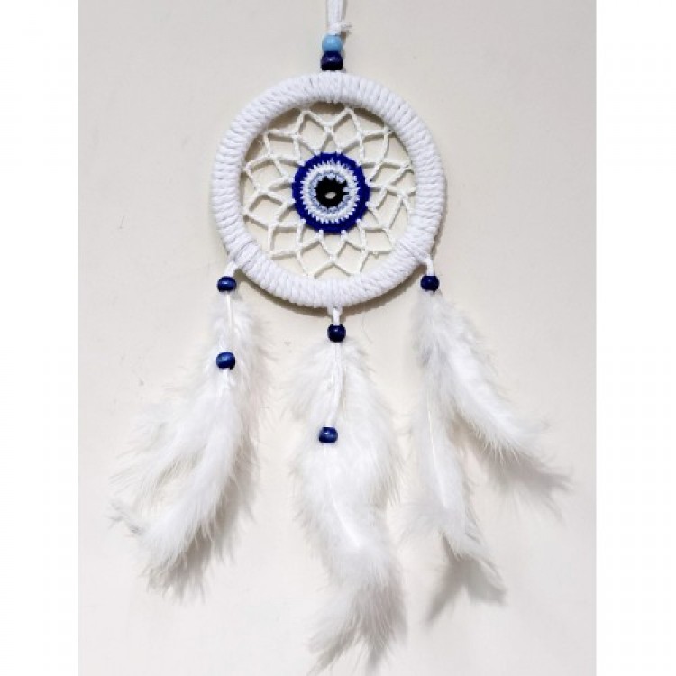 Chain-Linked 12-Centimeter Diameter Feathered Wall Decoration