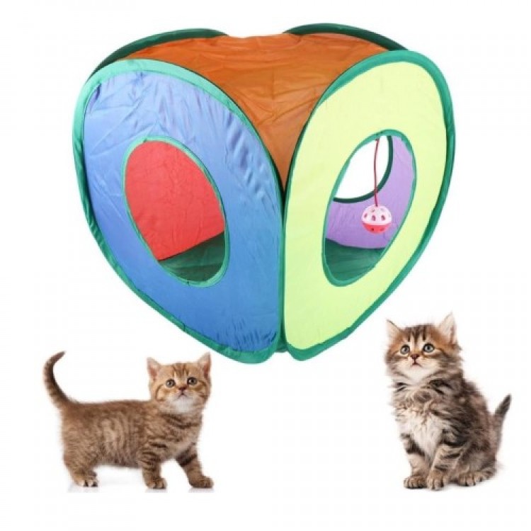 Cat Play Tunnel with Toy Balls Cat Play Tunnel with Toy Balls