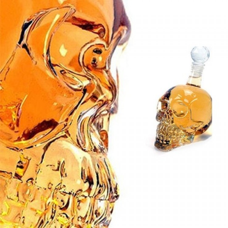 Crystal Head Dry Skull Glass Bottle Crystal Head Dry Skull Glass Bottle