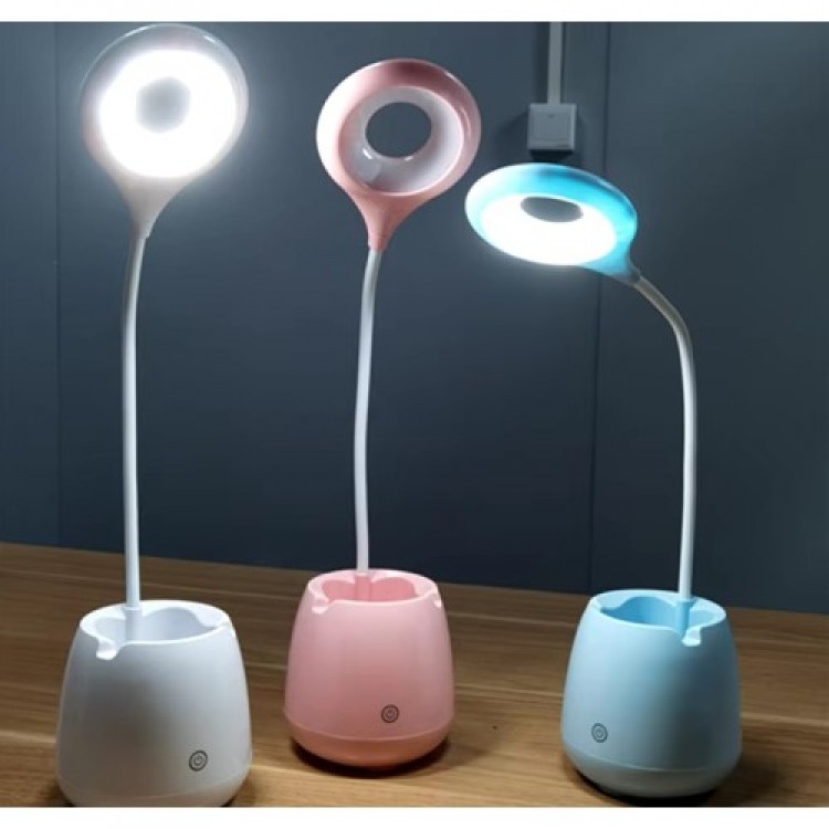 Ring LED USB Rechargeable Desk Lamp