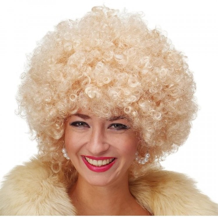 Gold Color Curly Afro Party Wig Gold Color Curly Afro Party Wig