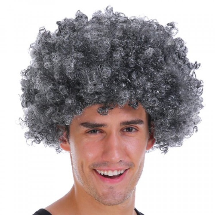 Gray Color Fluffy Bonus Wig Afro Hairpiece Gray Color Fluffy Bonus Wig Afro Hairpiece