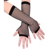 Black Color Long Fishnet Gloves - Knitted Gloves Black Color