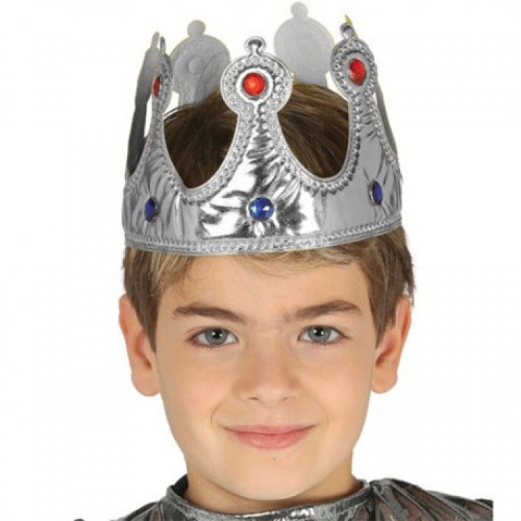 Silver Fabric Children's Crown Silver Fabric Children's Crown
