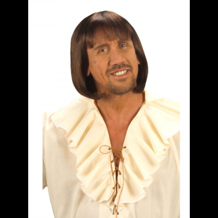 Coffee-Colored Short Medieval Wig for Men Coffee-Colored Short Medieval Wig for Men