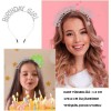 Crystal Stone Silver Birthday Girl Party Crown