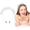 Crystal Stone Silver Birthday Girl Party Crown