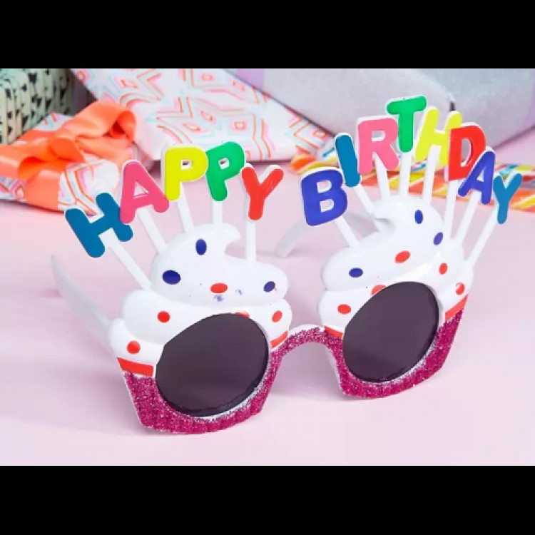 Happy Birthday White Fuchsia Party Glasses Happy Birthday White Fuchsia Party Glasses