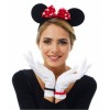 Red Bow Minnie Mouse Crown and White Gloves Set