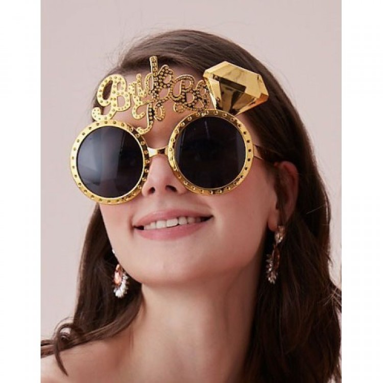 Gold Color Bride To Be Written Bridal Glasses