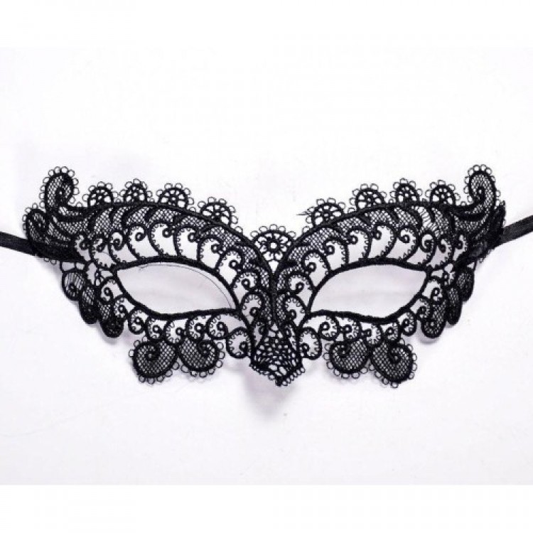 Black Lace Cut Prom Party Mask No. 10