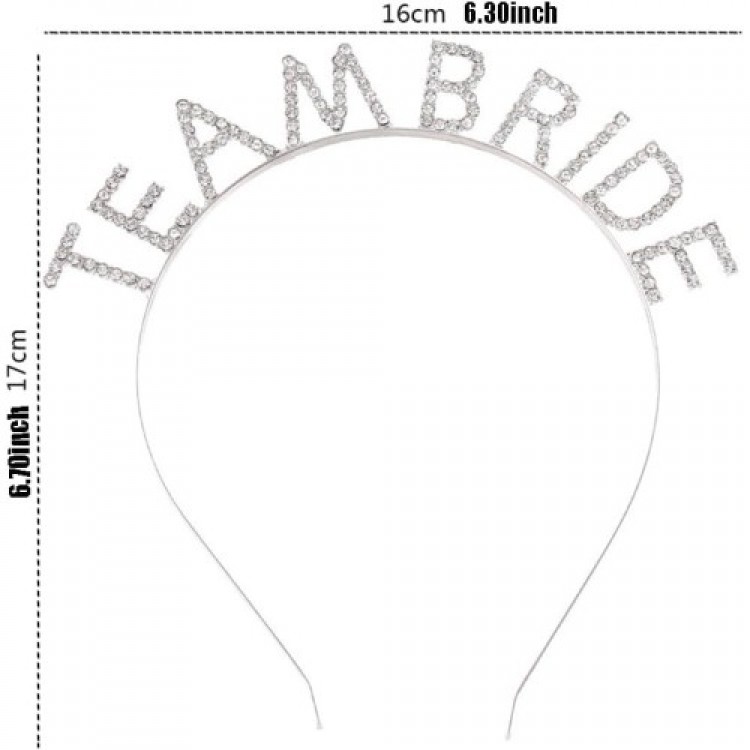 Silver-Plated Crystal Stone Team Bride Crown