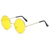 Round Glasses with Gold Frames in John Lennon Style