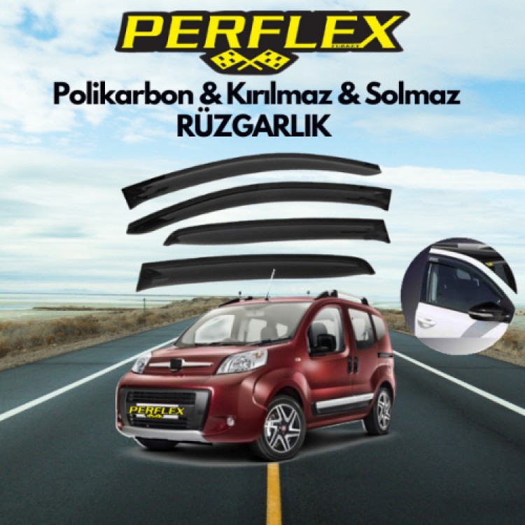 Perflex Polycarbonate Unbreakable Windshield V2 Mugen Fiat Fiorino 2007+