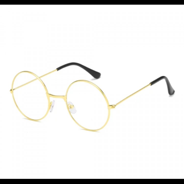 John Lennon Style Gold-Framed Clear Glasses John Lennon Style Gold-Framed Clear Glasses