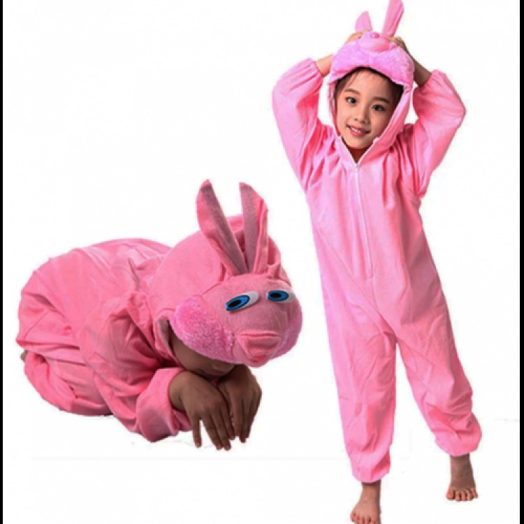 Pink Rabbit Costume for Children, Ages 4-5