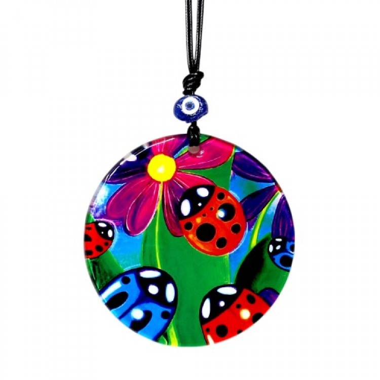 Ladybug Glass Wall Decoration Gift Ornament