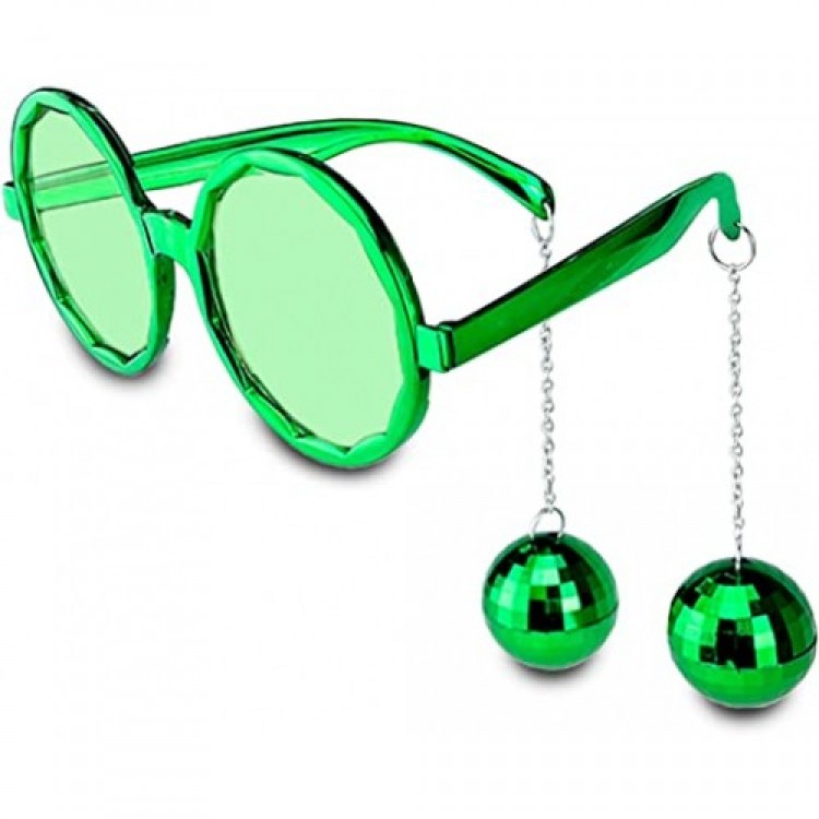 Disco Clustered Stud Party Glasses Green Color Disco Clustered Stud Party Glasses Green Color