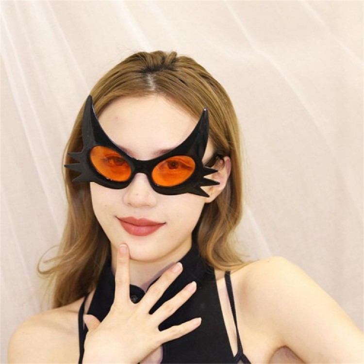 Black Whisker Design Cat Glasses