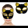 Black Color Gold Glitter Cat Mask