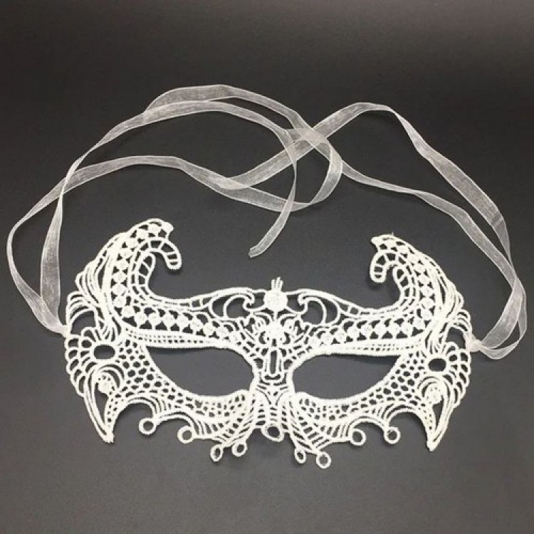 White Lace Cut Ball Mask White Lace Cut Ball Mask