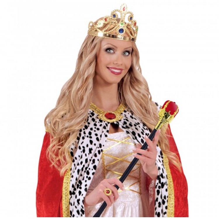 Golden Princess Crown and Red Scepter Golden Princess Crown and Red Scepter