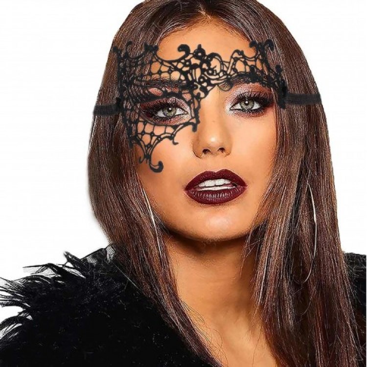 Lace Cut Party Mask Black Lace Cut Party Mask Black