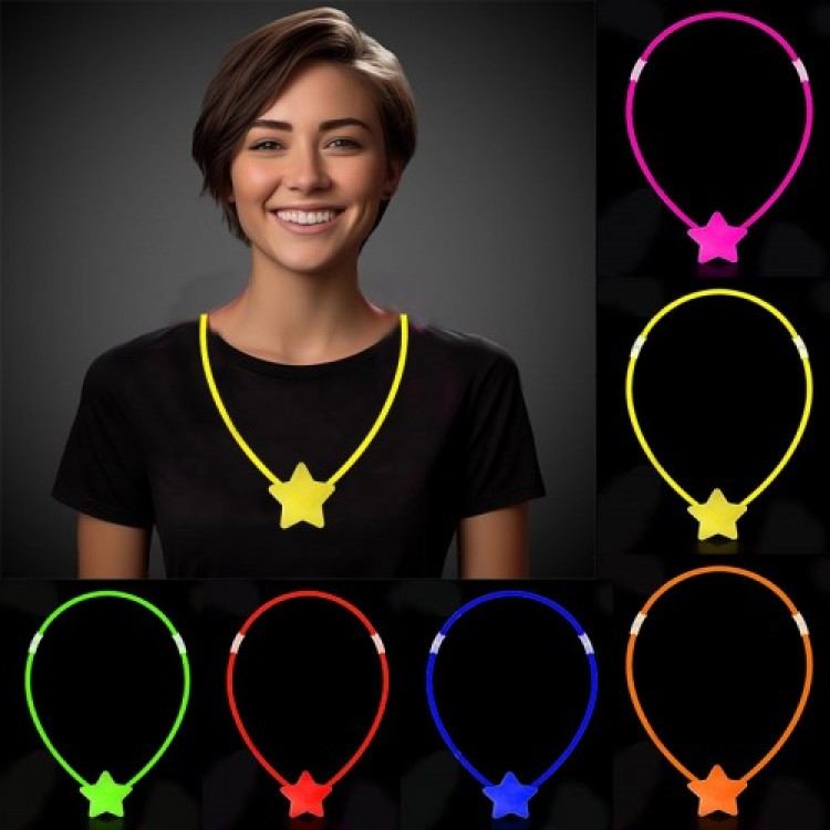 Glow Stick Star Necklace