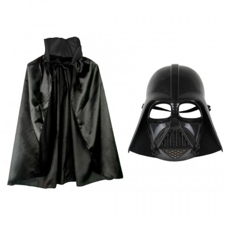 Children's Size Darth Vader Mask and Cape Set