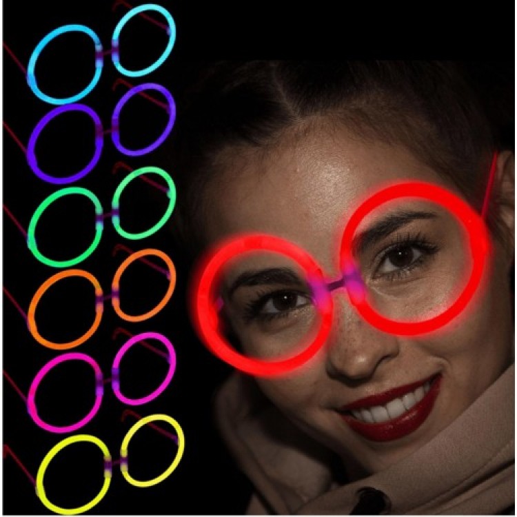 Glow Stick Round Glasses 12 Pieces