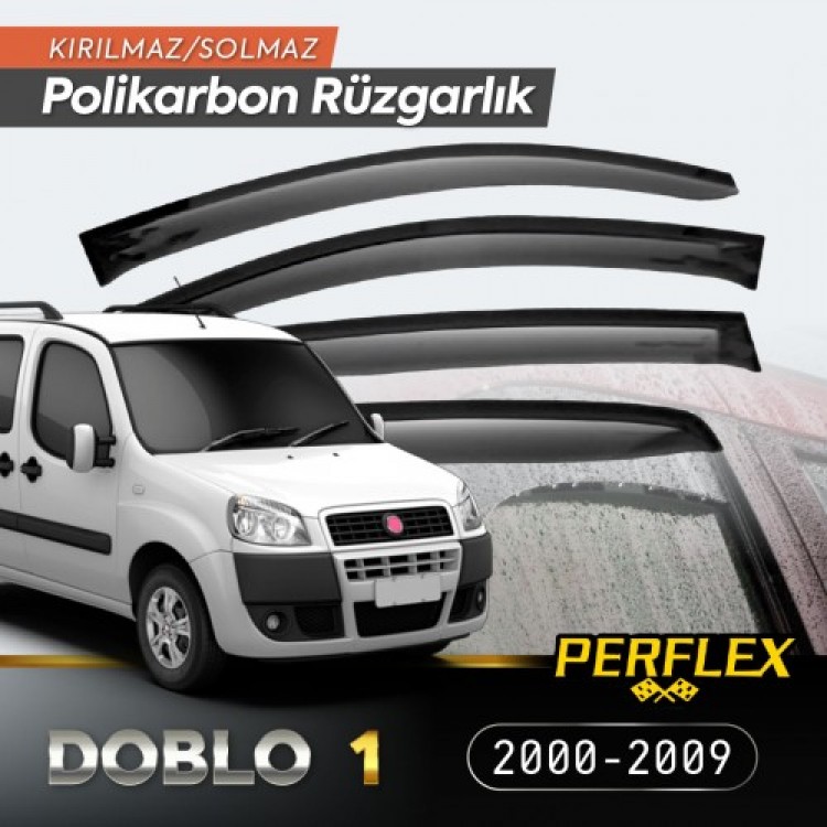 Fiat Doblo 1 2000-2009 Wind Deflector V2 Flat