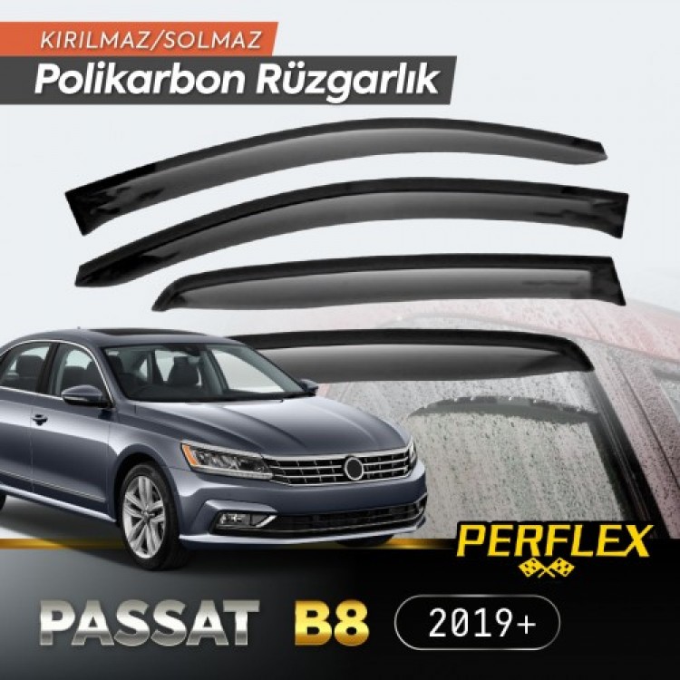 VW Passat B8 2019+ Wind Deflector V2 Flat VW Passat B8 2019+ Wind Deflector V2 Flat