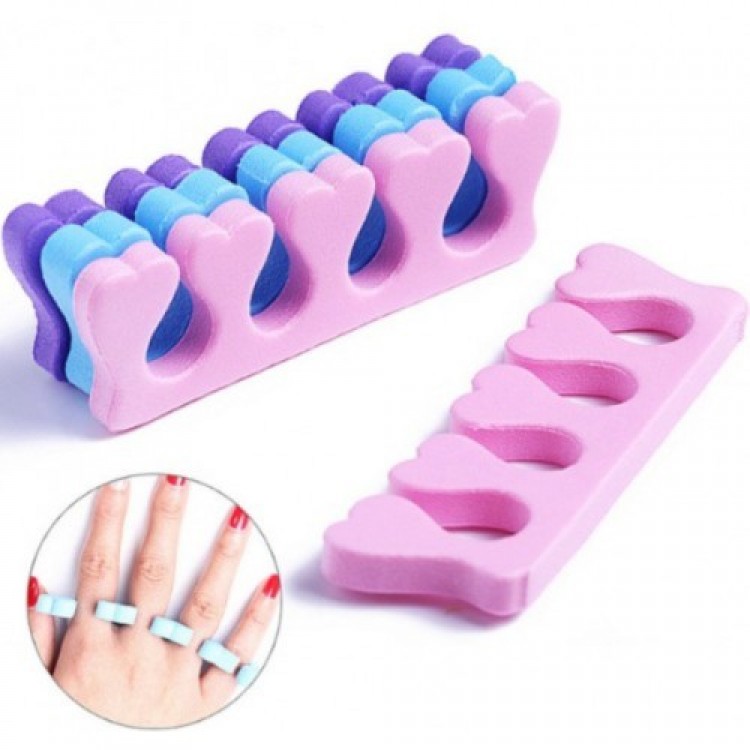 Toe Separator Sponge Manicure Pedicure Apparatus 5 PCS